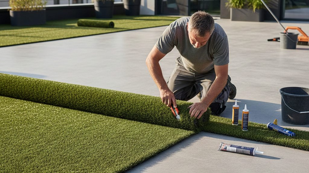 cesped artificial hormigón