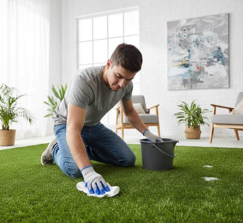 limpiar cesped artificial